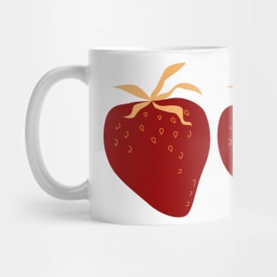 2 RED STRAWBERRY Mug